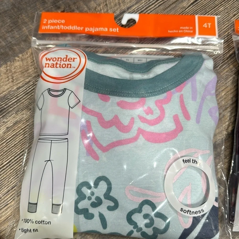 - 100 % cotton 2 pajama set for girls